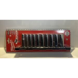 Milwaukee 48-22-9505 3/8" Drive Deep Well Metric Socket Set - 10pc Free Shipping